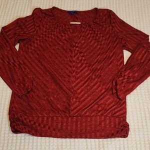 Apt.9 Vibrant Red Top Sz Med